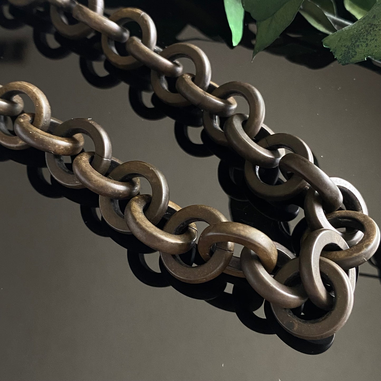 Victorian Gutta Percha Chain Link Necklace