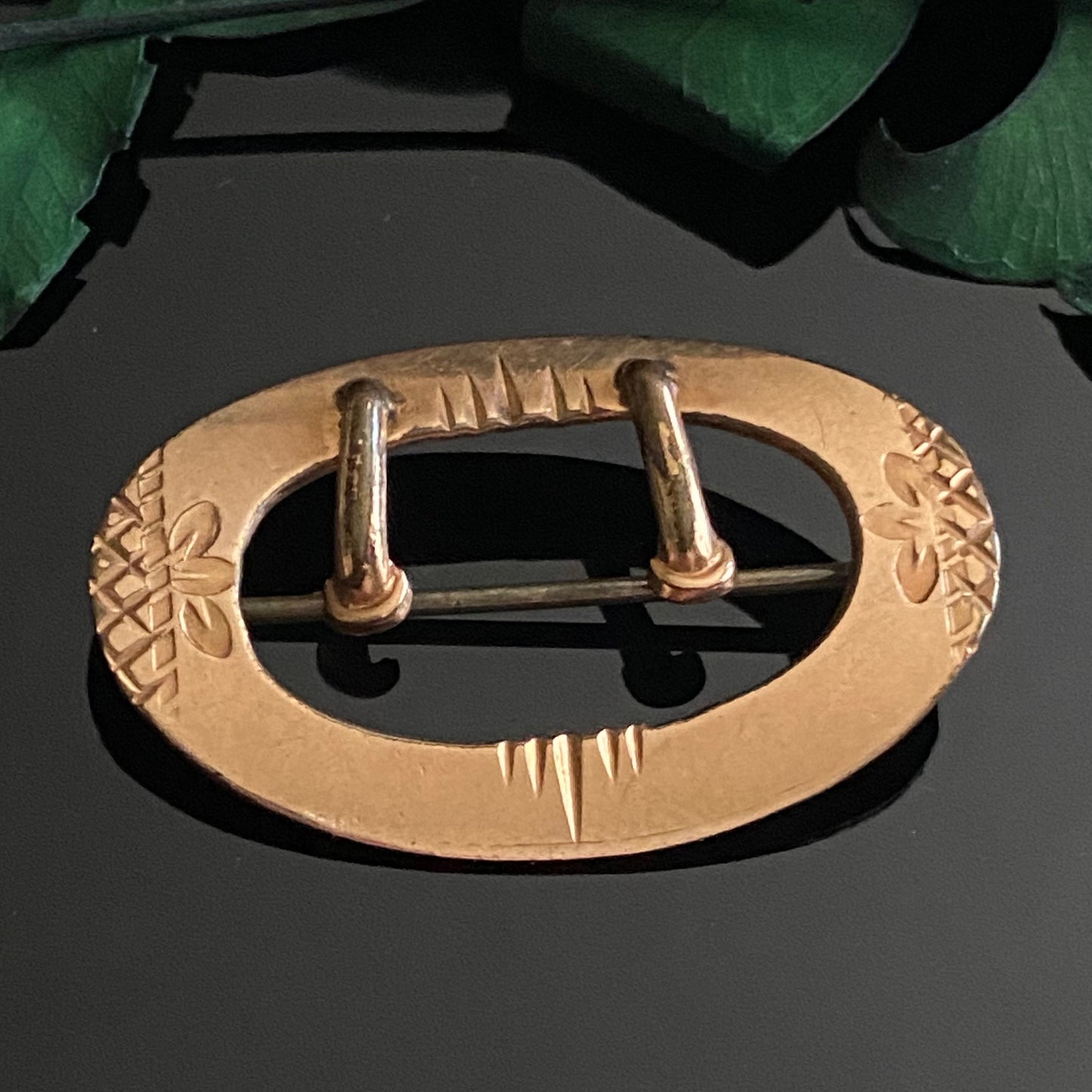 Victorian Gold Filled Buckle Brooch