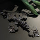Victorian Faith, Hope & Charity Vulcanite Mourning Cross Pendant