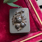 Antique Victorian Vulcanite Rectangular Pomegranate Mourning Locket