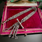 Antique Georgian Cut Steel Bead Watch Fob Chain