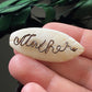 Vintage Carved Shell Leaf Wire “Mother” Brooch