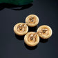 Antique Gold Plated Brass Domed Button Cuff Links