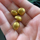 Antique Gold Plated Brass Domed Button Cuff Links