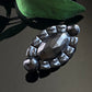 Antique Art Deco Czech Navette Faceted French Jet Glass Mourning Pin Brooch