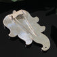 Vintage Napier Silvertone Repousse Leaf Fur Clip