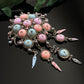 Large Vintage Art Deco Pastel Celluloid Enamel Czech Dangle Brooch