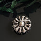 Antique Georgian Black Dot Paste Silver Brooch