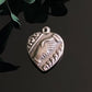 Vintage Sterling Silver Friendship Handshake Repousse Puffy Heart Charm Pendant