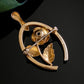 Vintage Rolled Gold Rose Flower Lucky Wishbone Pin Brooch