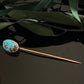 Antique 14k Gold Turquoise Stickpin