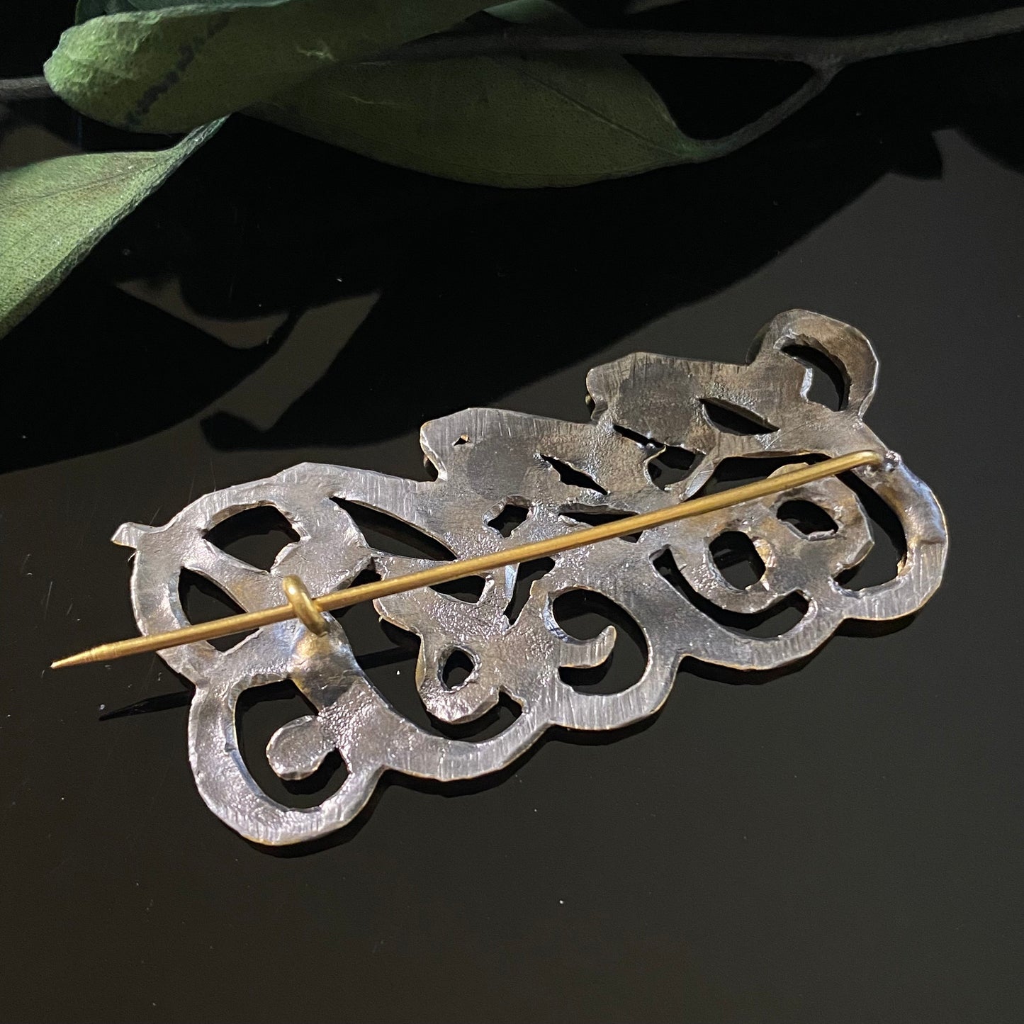 Antique Victorian Monogram C.G.G.B. Initials Cutout Brooch