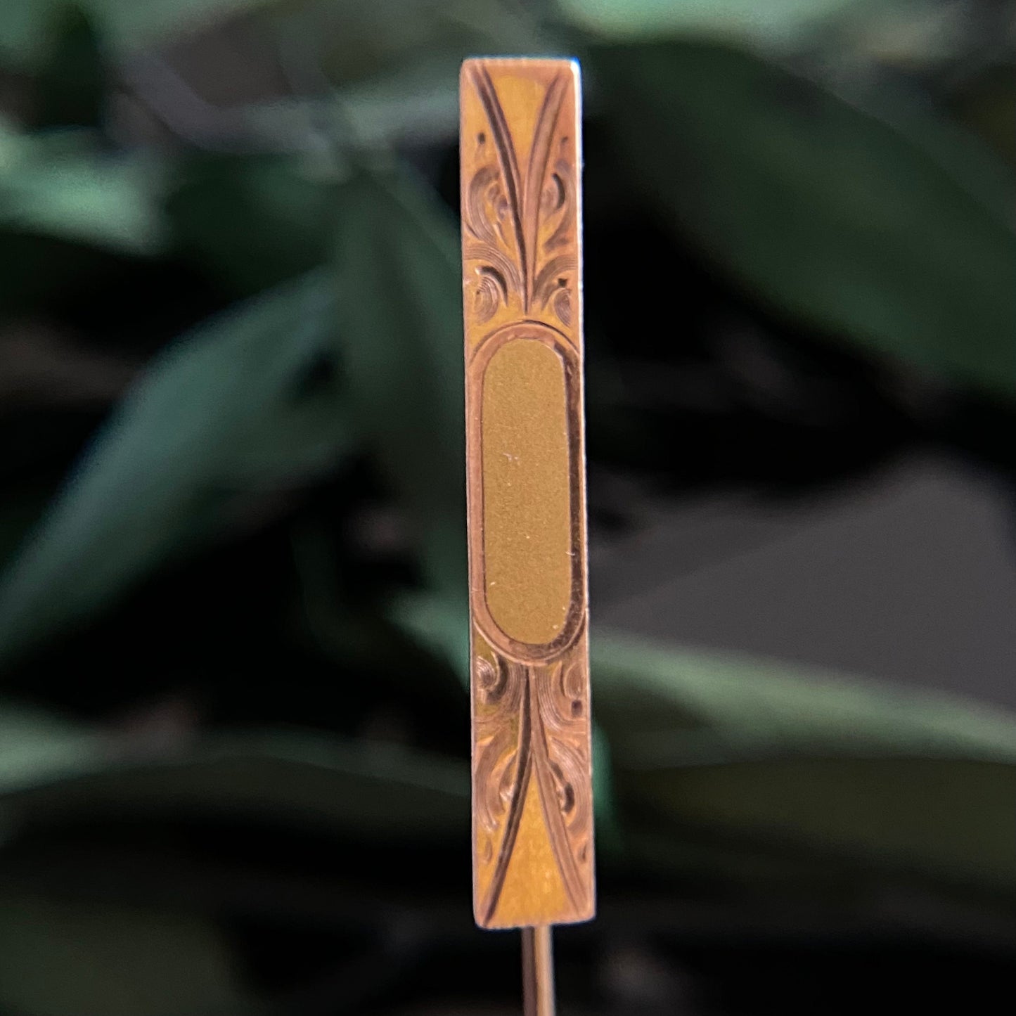 Antique Victorian Gold Filled S&C Bar Monogram Stickpin