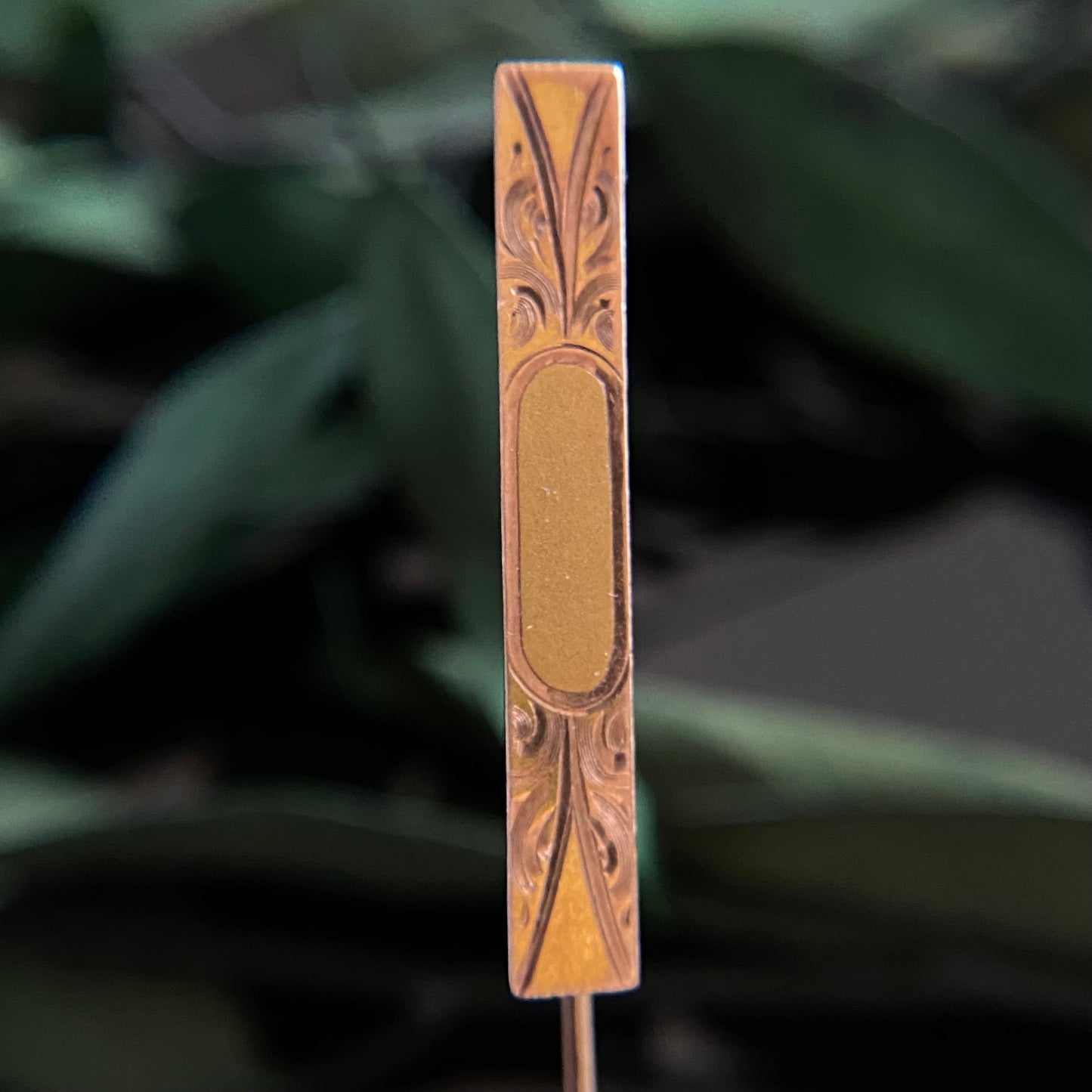 Antique Victorian Gold Filled S&C Bar Monogram Stickpin