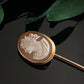 Antique Victorian 10k Gold Agate Greek Goddess Hera Cameo Stickpin