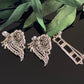Vintage Round & Baguette Rhinestone Floral Clip Duette Brooch