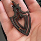 Antique Victorian Faux Tortoise Articulated Shield Pendant