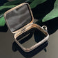 Antique Victorian Sterling Silver French Jet Glass Rectangular Mourning Locket