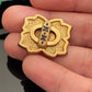 Victorian Gold Filled Taille d'Epargne Black Enamel Rectangular Brooch
