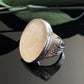 Antique 18k White Gold Rebecca at the Well Shell Cameo Ring | Size 7 | 7.6 Grams