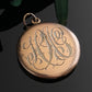 Antique W&H Co Art Nouveau Gold Filled Paste Repousse Locket