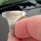Antique 18k White Gold Rebecca at the Well Shell Cameo Ring | Size 7 | 7.6 Grams