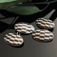 Antique Vintage Black White Checkerboard Enamel Cufflinks