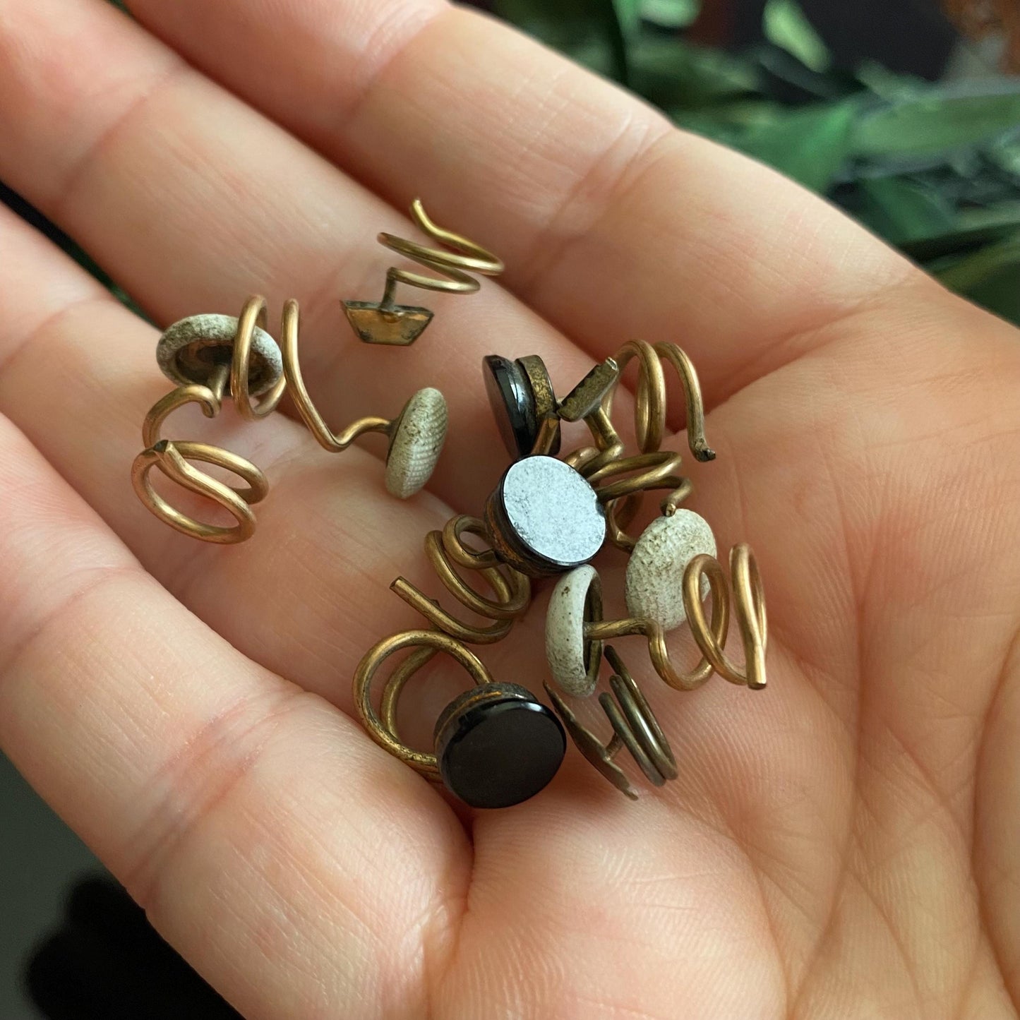 Antique Victorian Gold Filled Coil Button Lot
