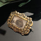 Antique Georgian Victorian Glass Hair Brooch