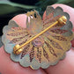 Vintage Gilt Sterling Silver Enamel Peacock Brooch | Topazio | Portugal