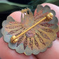Vintage Gilt Sterling Silver Enamel Peacock Brooch | Topazio | Portugal