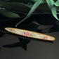 Antique Edwardian Pink Enamel Flower Bar Pin Brooch