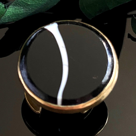 Antique Victorian Onyx Collar Button