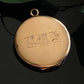 Antique Gold Filled Harlequin Opal Glass Paste Monogram Locket