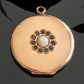 Antique Gold Filled Harlequin Opal Glass Paste Monogram Locket