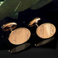 Antique Victorian Oval Gold Filled Oval Blank Monogram Cufflinks