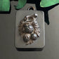 Antique Victorian Vulcanite Rectangular Pomegranate Mourning Locket