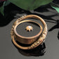 Antique Victorian Mourning Jet Glass Swivel Photograph Brooch