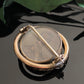 Antique Victorian Mourning Jet Glass Swivel Photograph Brooch