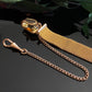 Antique Gold Filled Slim Mesh Vest Clip Watch Fob Chain