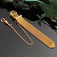 Antique Gold Filled Slim Mesh Vest Clip Watch Fob Chain