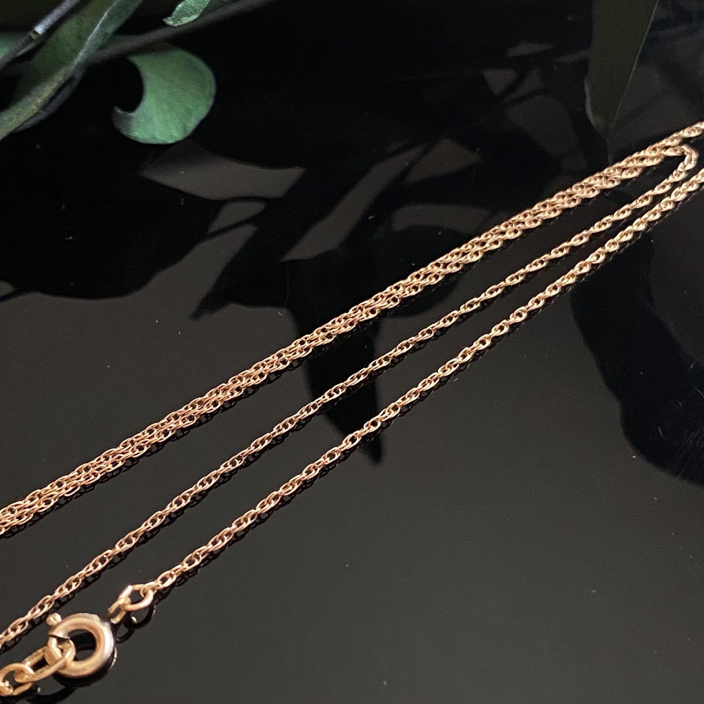 Vintage 10k Gold Baby Ring on Gold Plated Krementz Chain Necklace 18”