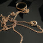 Vintage 10k Gold Baby Ring on Gold Plated Krementz Chain Necklace 18”