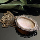 Antique Vintage Shell Cameo Filigree Pendant Necklace