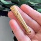 Antique Victorian Gold Filled Rose Cut Garnet Hollowware Torch Brooch
