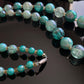 Vintage Gradiated Iridescent Round Blue Bead Necklace 22”