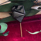 Antique French Jet Glass Stickpin