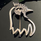 Antique Edwardian French Paste Sterling Silver Chicken Hen Brooch