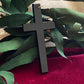 Antique Victorian Large French Jet Glass Mourning Cross