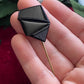 Antique French Jet Glass Stickpin